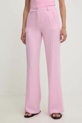 Answear Lab nadrág női, rózsaszín, magas derekú egyenes - rózsaszín L - answear - 24 990 Ft