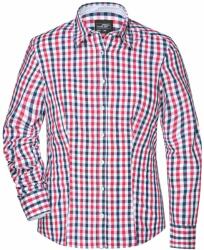 James & Nicholson (Daiber) Női kockás ing JN616 - Sötétkék / piros / sötétkék / fehér | XL (1-JN616-1723883)