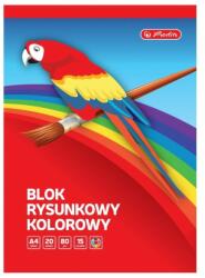 Herlitz Színes-papírblokk/20 ív 80g A4
