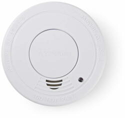 Nedis Smoke alarm | Battery powered | Battery life up to: 1 year | EN 14604 | With pause button | With test button | 85 dB | ABS | White