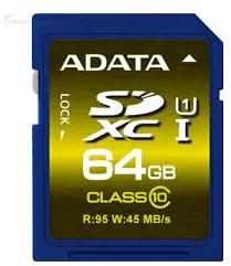 ADATA SDXC Premier Pro 64GB C10/U1 (ASDX64GUI1CL10-R)