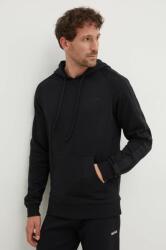 HUGO BOSS pamut melegítőfelső fekete, férfi, nyomott mintás, kapucnis, 50520502 - fekete L