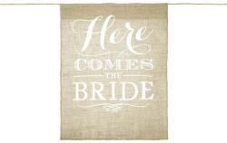 PartyDeco Baner - Here comes the bride 41 x 51 cm