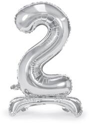 PartyDeco Balon din folie în picioare 2 argintiu 70 cm