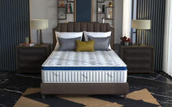 Somnart Saltea cu arcuri Somnomed Complete Care 4Family 90x200, inaltime 26 cm, spuma cu memorie, husa tratament antifungic, fermitate mediu-tare, sistem aerisire 3D (SAL.ARC.SMND.090X200X26) Saltea
