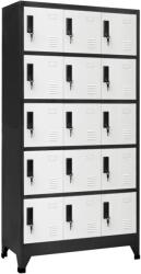 vidaXL Dulap de vestiar, antracit și alb, 90x40x180 cm, oțel (339824) Dulap arhivare