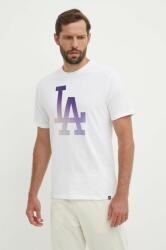 47 brand pamut póló MLB Los Angeles Dodgers fehér, férfi, nyomott mintás, BB012TEMECH618800WW - fehér S