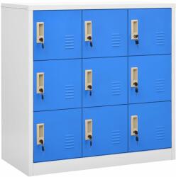 vidaXL Dulap de vestiar, gri deschis și albastru, 90x45x92, 5 cm, oțel (336441) - maryon Dulap arhivare
