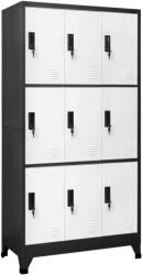 vidaXL Dulap de vestiar, antracit și alb, 90x45x180 cm, oțel (339808) Dulap arhivare
