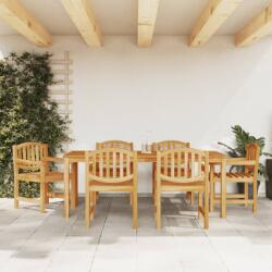vidaXL Set mobilier de grădină, 7 piese, lemn masiv de tec (3157930)