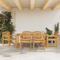 vidaXL Set mobilier de grădină, 7 piese, lemn masiv de tec (3157934)