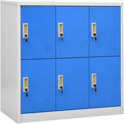 vidaXL Dulap vestiar, gri deschis și albastru, 90x45x92, 5 cm, oțel (336437) - maryon Dulap arhivare