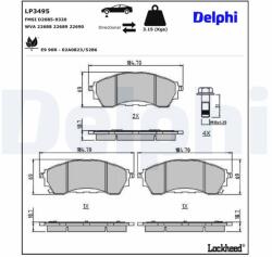 DELPHI set placute frana, frana disc DELPHI LP3495 (LP3495)