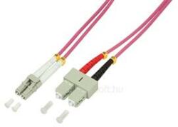 LogiLink Fiber duplex patch kábel, OM4, 50/125 , LC-SC, lila, 5 m (LOGILINK_FP4LS05) (LOGILINK_FP4LS05)