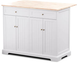 Blumfeldt Etsu, konyhasziget, kihúzható munkalap, 2 fiók, 4 ajtó, étkezőasztalként is használható, tárolóhely, könnyen tisztítható (ST6-ETSU-4Türen) (ST6-ETSU-4Türen) - electronic-star