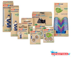  Ragasztószalag 19mmx10m irodai átlátszó újrahasznosított Tesa Eco & Crystal 8db/doboz (55641)