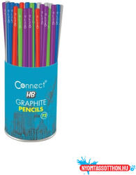  Grafitceruza HB, színes, kerek test, Connect 72 db/csomag, (55997)