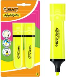 BIC Highlighter Highlighter Lapos sárga Bl/2