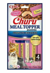Inaba Foods Churu Meal Topper Recompensa Cremoasa Reteta Ton si Somon 4 buc