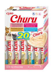 Inaba Foods Churu Cat Varieties Recompense Cremoase cu Fructe de Mare 20 buc