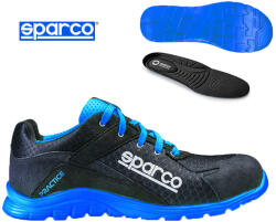 Sparco Munkavédelmi cipő SPARCO - PRACTICE S1P fekete-kék 44-es (751744NRAZ)