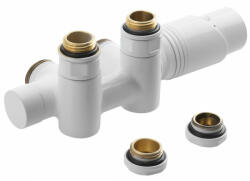 Sapho Bruckner Wicher Combi csatlakozókészlet termosztátos szeleppel 50 mm, matt fehér 600.331. 4 (600.331.4)
