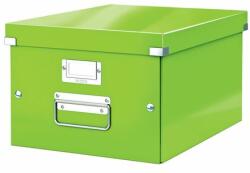 Leitz Cutie depozitare Leitz WOW Click & Store, carton laminat, partial reciclat, pliabila, cu capac si maner, 28x20x37 cm, verde (ESS60440054)