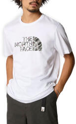 The North Face Easy póló Tnf White Tnf Black Beta Flash Print (NF0A87N5YPO1)