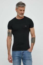 Giorgio Armani t-shirt 2 db fekete, férfi, sima - fekete XL
