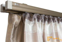  (6 szín 16 méret) Motivo kétsoros függöny karnis szett(2méter). Függönytartó karnis, rövid oldalfali szereléssel - 03 Royal-bronz