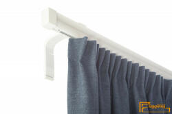  (6 szín 16 méret) Motivo egysoros függöny karnis szett(4méter). Függönytartó karnis, hosszú oldalfali szereléssel - 01 Fehér