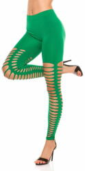  Amiatex Női leggingsz 74662 + Nőin zokni Gatta Calzino Strech, zöld, UNIVERZáLIS