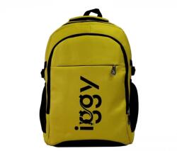 IGGY RUCSAC IGGY RIDER, pt. notebook de max. 15.6, 2 compartimente, buzunar frontal, compartiment travel, troler strap, water-resistant, poliester, galben/negu, IGBP-RIDER (IGBP-RIDER)