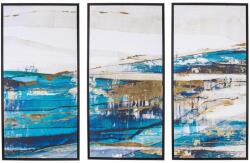 Bizzotto BLUE 3 darabos kék és arany festmény