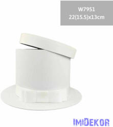  Kalap doboz 22x13 cm - Fehér
