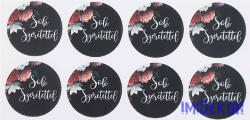  Sok szeretettel matrica 24db/A4 lap - Fekete