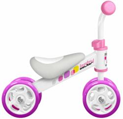 Skids Bicicleta fara pedale, Skids, Baby Walker, Cu 4 roti din spuma, Pana la 20 kg, Otel, Manere moi, 12 luni+, Purple/White