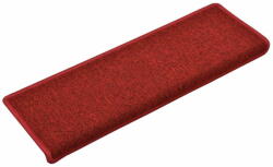 vidaXL 15 db piros lépcsőszőnyeg 65x21x4 cm 134572