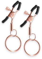 Ns Novelties Bound Nipple Clamps C2 - fém mellcsipesz - 9 cm (arany-fekete)