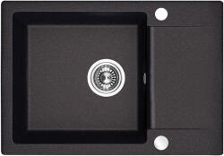 Laveo SRL_713T - LAVEO CELEBES 650x440 egymedencés csepptálcás gránit mosogató szemcsés fekete (SRL_713T)