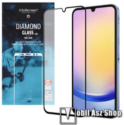 MyScreen SAMSUNG Galaxy A25 5G (SM-A256), MYSCREEN DIAMOND GLASS EDGE üvegfólia, 9H, 0.33mm, Teljes, Fekete (MD7974TG DEFG BLACK)