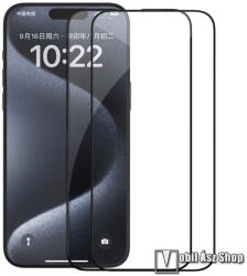 Nillkin APPLE iPhone 15 Pro Max, NILLKIN EZ SET üvegfólia, 2db, 9H, Teljes, Fekete