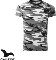 MALFINI Camouflage 144 unisex póló, szürke terepszín 32 - 3XL méret (100% pamut, 160 g/m2) (1443218)