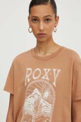 Roxy pamut póló NOON OCEAN női, barna, ERJZT05841 - barna XS