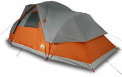 vidaXL 9 személyes szürke-narancssárga vízálló kupolás családi sátor 94565