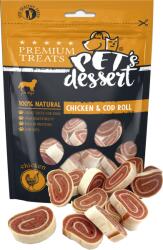  Pet's Dessert Pet's Dessert Dog Chicken&Cod Roll, 80 g