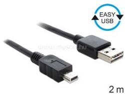 Delock Kábel, EASY-USB 2.0-s A-típusú csatlakozódugó > USB 2.0-s Mini-B-típusú csatlakozódugó, 2 m, (DL85554) (DL85554)
