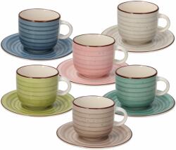 Tognana URBAN PASTEL teáscsészekészlet csészealjjal, többszínű, 6 db, 220 ml (LS18502M228)