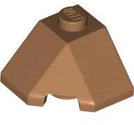 LEGO® 13548c150 - LEGO közepes nugát kocka 45° elem 2 x 2 méretű, dupla lejtő, lecsapott sarokkal (13548c150)