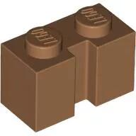 LEGO® 4216c150 - LEGO közepes nugát kocka 1 x 2 méretű, oldalán bevágással (4216c150)